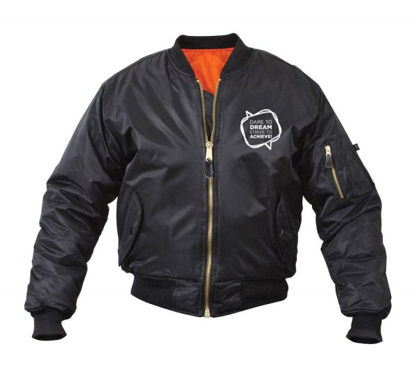 jaket bomber dare to dream warna hitam