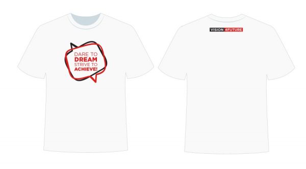 T-Shirt Kaos Unisex Strive to Achieve - White, S