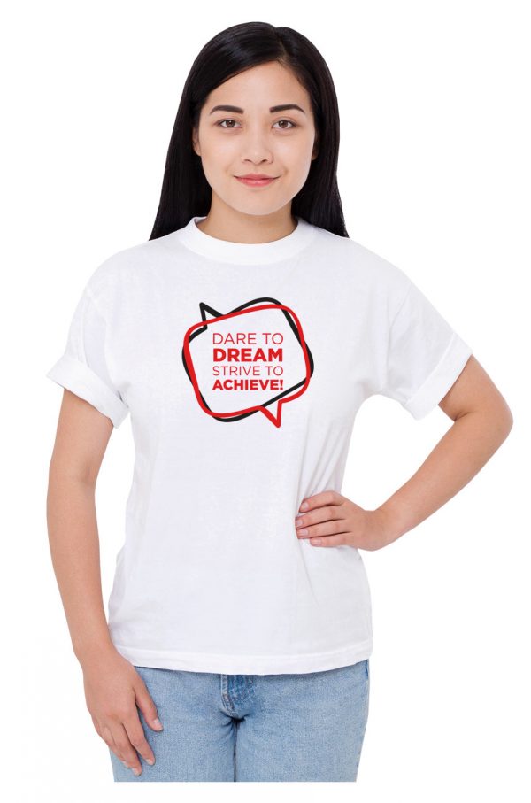 T-Shirt Kaos Unisex Strive to Achieve - White, S